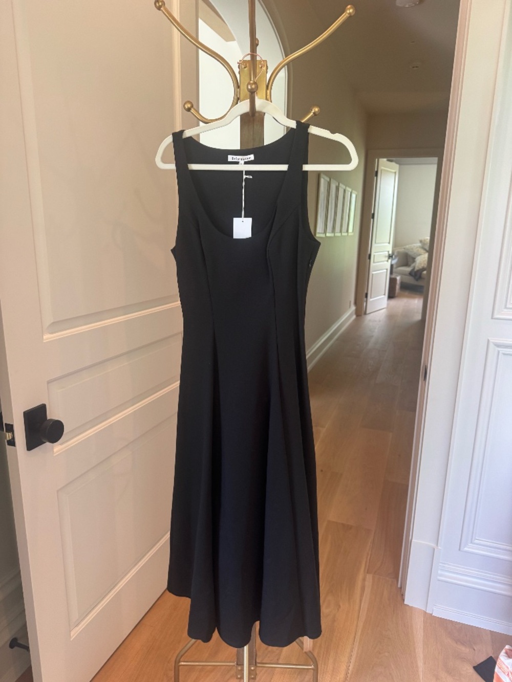NWT Reformation Black Sleeveless Knit Midi Dress Size Small